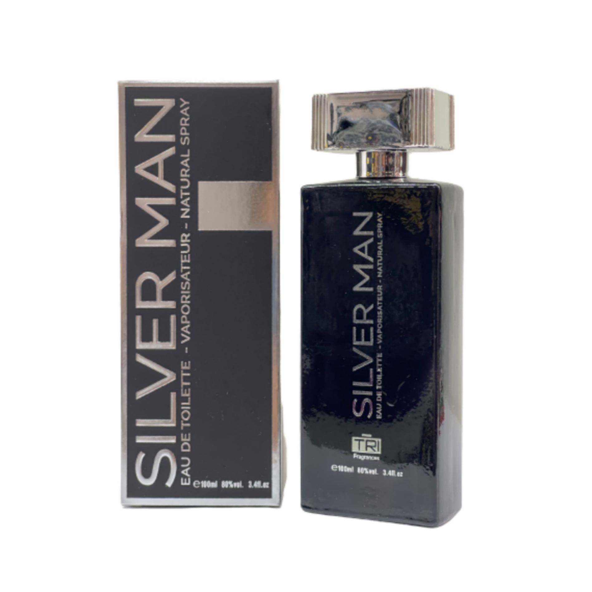 ادو تویلت مردانه تی آر آی مدل sillver man حجم 100 میلی لیتر